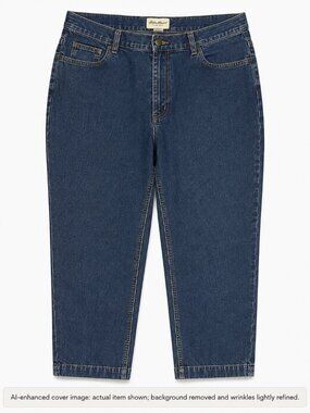 Eddie Bauer Size 16 High Rise Cropped Wide Leg Jeans Medium Wash